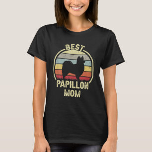 Camiseta Melhor Cão Mãe Vintage Papillon