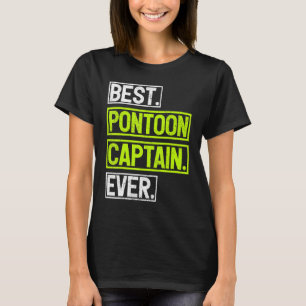 Camiseta Melhor Capitão de Pontão de Sempre Barco Pontão