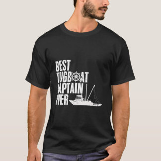 Camiseta Melhor Capitão de Rebocador de Todos os Tempos Esp