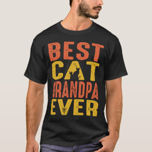 Camiseta Melhor Cat GRANDPA Alguma Vez Retro Vintage