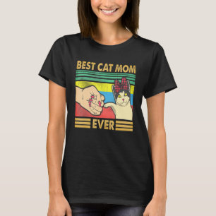 Camiseta Melhor Cat Mãe Alguma Vez Vermelha Fone Banda de C