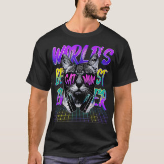 Camiseta Melhor Cat Mãe do Mundo Nunca Música Eletrônica Le
