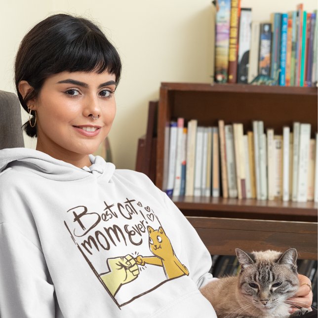 Camiseta Melhor Cat Mãe Hoodie (Criador carregado)