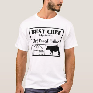 Camiseta Melhor Chef Churrasco Texto Steer Silhueta Preta