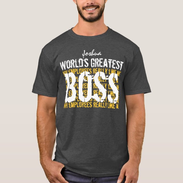 Camiseta Melhor Chefe de todos os países A004 (Frente)