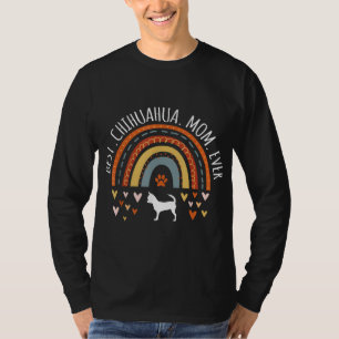 Camiseta Melhor Chihuahua Mãe Ever Rainbow Oferece Amor Chi