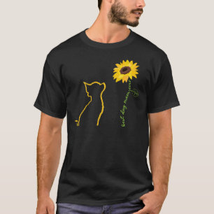 Camiseta Melhor Chihuahua Mãe Nunca Aniversário de Girassol
