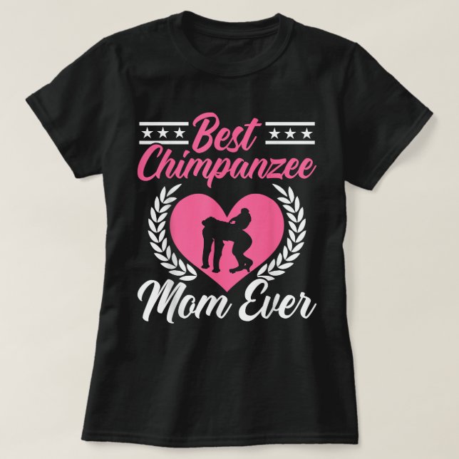 Camiseta Melhor Chimpanzé Mãe Já Chimp Macaco Sobrevoando A (Frente do Design)