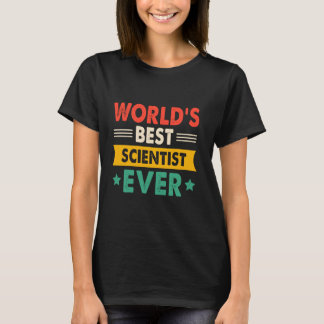 Camiseta Melhor Cientista do Mundo - Retrô Engraçado