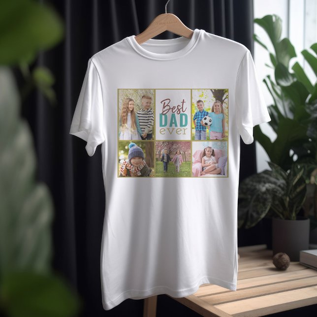 Camiseta Melhor Colagem de Fotografias Ever 5 do Pai (Criador carregado)