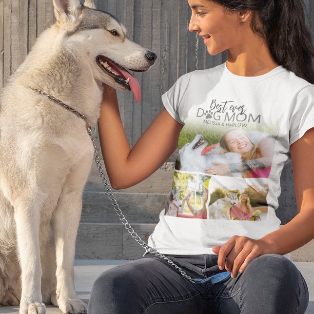 Camiseta Melhor Colagem de Fotos da Mãe de Cão (Criador carregado)