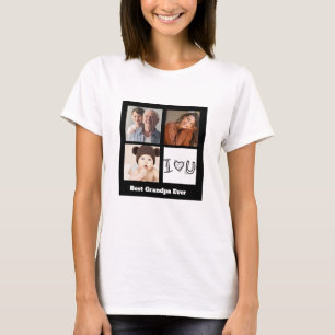 Camiseta Melhor Colagem de Fotos do Vovô Ever