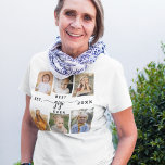 Camiseta Melhor Colagem de Fotos GiGi de Todos os tempos -<br><div class="desc">Celebrar o "Melhor Gi Nunca" com esta camiseta personalizada de colagem fotográfica para netos. Este presente sincero apresenta uma bela coleção de fotos carinhosas capturando momentos especiais, complementada por uma mensagem amorosa. Criado a partir de tecido macio e durável, ele oferece conforto e estilo. O design personalizado garante impressões vibrantes...</div>