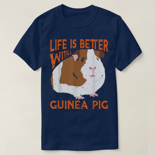 Camiseta Melhor Com Artes De Animais Cutes Da Guiné (Frente do Design)