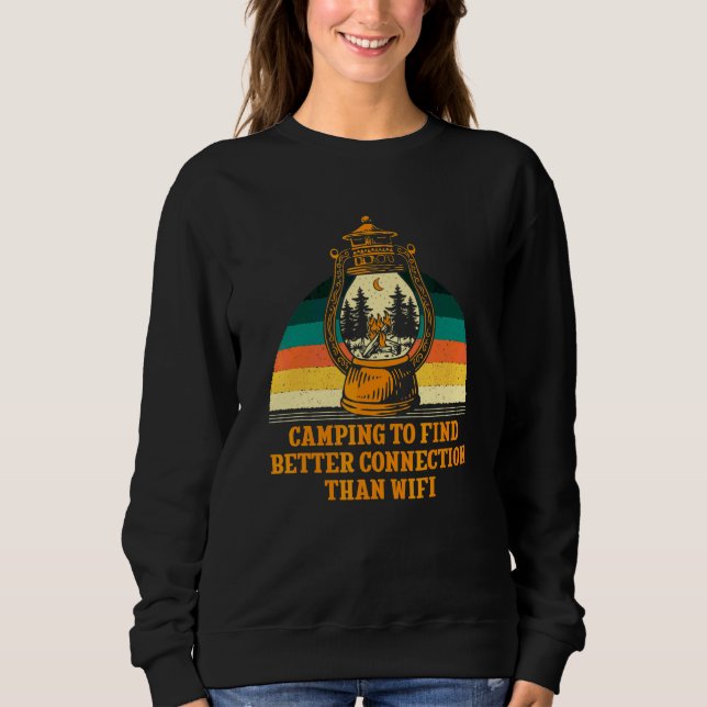 Camiseta Melhor Conexão Que WiFi Camping Câmera de Vida Sel (Frente)