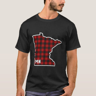 Camiseta Melhor Contorno de Estado Mn Xadrez de Buffalo em