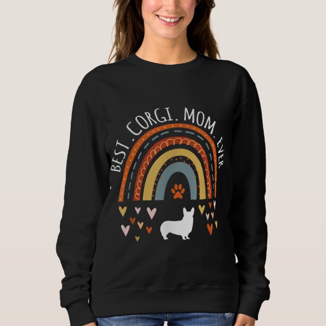 Camiseta Melhor Corgi Mãe Alguma Vez Arco-Íris Presente Par (Frente)