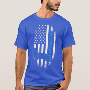 Camiseta Melhor Corgi Mãe Alguma Vez Corgi Cachi Bandeira M
