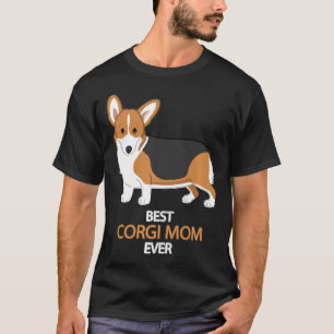 Camiseta Melhor Corgi Mãe Alguma Vez Vermelho Tricolor Pemb