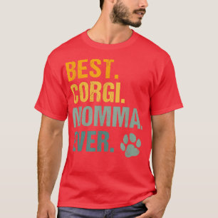 Camiseta Melhor Corgi Momma Alguma Vez Vintage Dog Paw Pupp