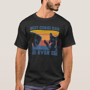 Camiseta Melhor Corgi Pai de Todos os Tempos Soco Corgi Vin