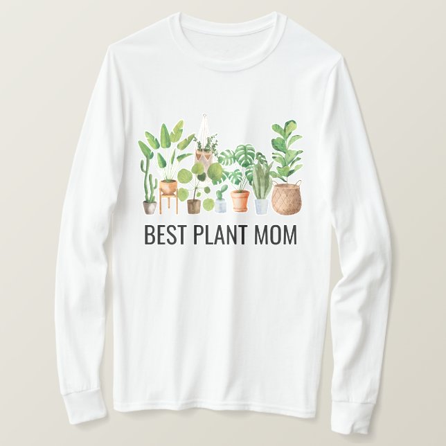 Camiseta Melhor Cotação da Planta Mãe Aquarela (Frente do Design)