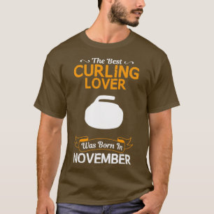 Camiseta Melhor Curling Sobre Novembro Design Engraçado Par