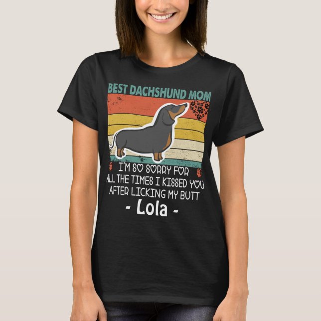 Camiseta Melhor Dachshund Mãe Cachorro Engraçado Mãe Mamãe  (Frente)