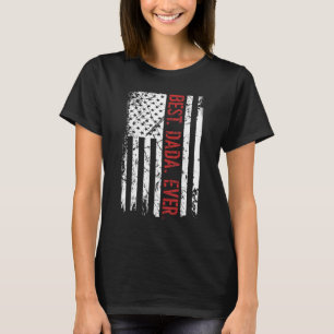Camiseta Melhor Dada dos Estados Unidos Bandeira Americana 