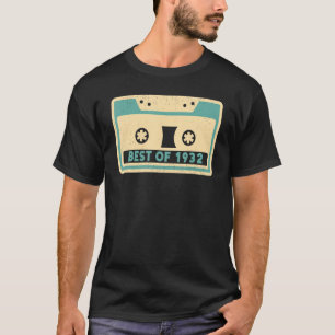 Camiseta Melhor De 1932 Cassette Tape Player Vintage Retro