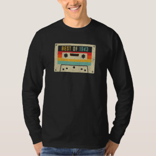 Camiseta Melhor de 1943 Cassette Tape Retro Vintage 80 Birt