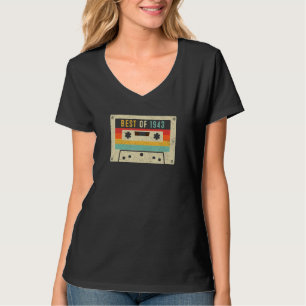 Camiseta Melhor de 1943 Cassette Tape Retro Vintage 80 Birt