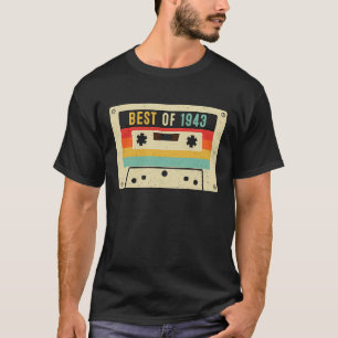 Camiseta Melhor de 1943 Cassette Tape Retro Vintage 80 Birt