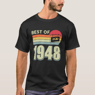 Camiseta Melhor De 1948 Vintage Retro Cassette Tape 74º Nas