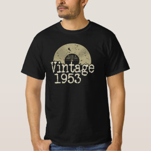 Camiseta Melhor De 1953 Vintage Vinyl, Nascer De Aniversári