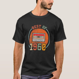 Camiseta Melhor De 1960 61º Aniversário De Fita De Cassete