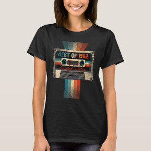 Camiseta Melhor De 1962 Cassette Tape 60 Aniversário 60 Ano