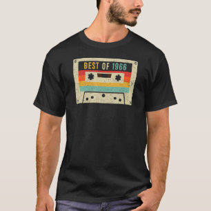 Camiseta Melhor de 1966 Cassette Tape Retro Vintage 57th Bi