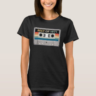 Camiseta Melhor De 1971 50º Aniversário Cassete Retro Vin