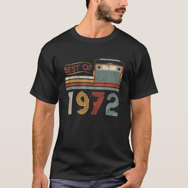 Camiseta Melhor De 1972 50 Presentes De Aniversário Com 50  (Frente)