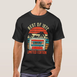 Camiseta Melhor De 1972 Cassette Tape 50 Anos 50 Anos