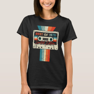 Camiseta Melhor De 1976 Cassette Tape 46 Aniversário 46 Ano