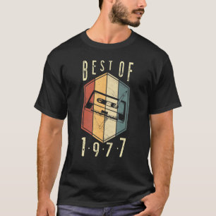 Camiseta Melhor De 1977, Cassete de 45 Anos, Fita 45º Nasci