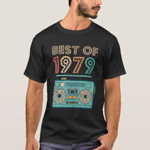 Camiseta Melhor De 1979 43A Cassete De Aniversário - Vintag