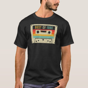 Camiseta Melhor de 1980 Cassette Tape Retro Vintage 43rd Bi
