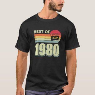 Camiseta Melhor De 1980 Vintage Retro Cassette Tape 42nd Bi