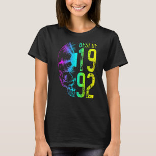 Camiseta Melhor De 1992 Vintage Vinyl Record Gótica Skull L