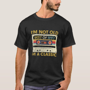 Camiseta Melhor De 1997, 25 Birthday Oferece Fita Cassete V