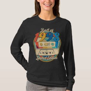 Camiseta Melhor De 1998 Cassette Tape 24 Anos 24 Anos Nasci