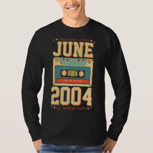 Camiseta Melhor De Junho De 2004 Fita Cassete De 18 Anos 18